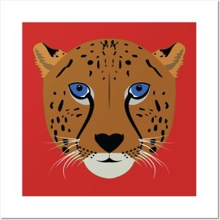 Cheetah face Posters and Art